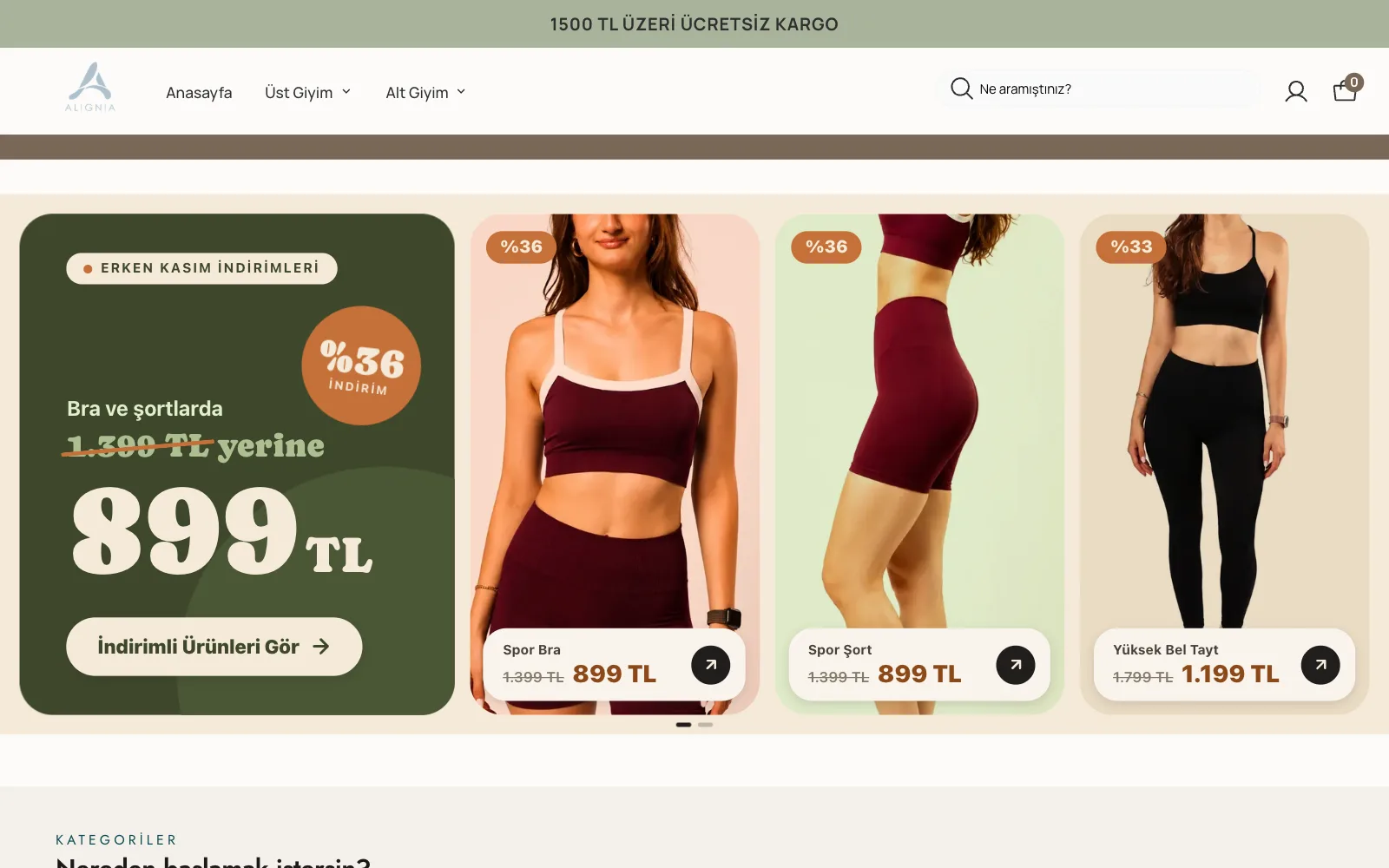 alignia.com.tr ana sayfasının ekran görüntüsü